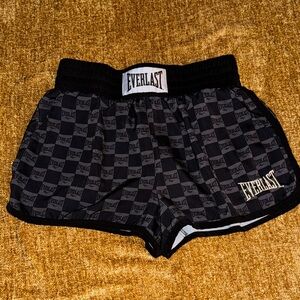 Everlast Women's Checkered Black Athletic Shorts